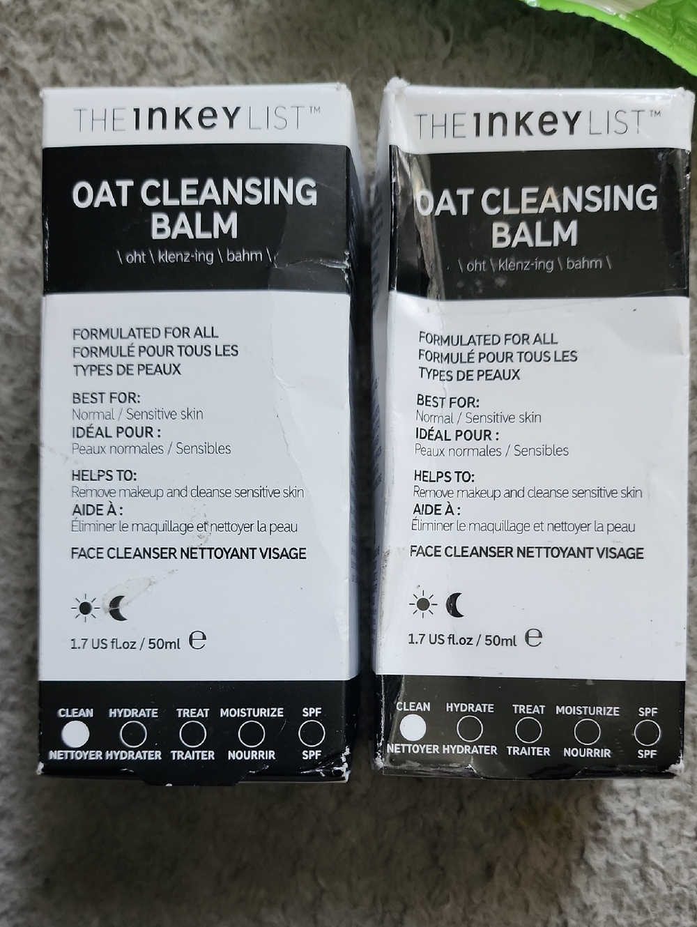 2 The Inkey List Oat Cleansing Balm - White & Black Packaging